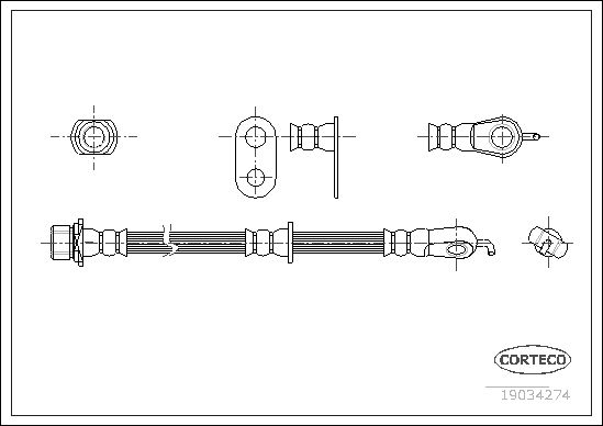 CORTECO 19034274 Brake Hose