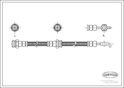 Brake Hose CORTECO 19035082