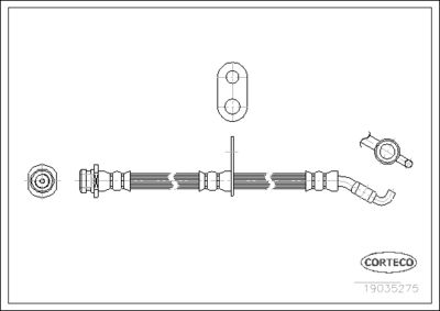 Brake Hose CORTECO 19035275