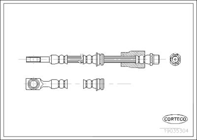 Brake Hose CORTECO 19035304