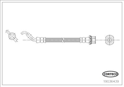 Brake Hose CORTECO 19036439