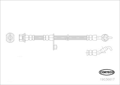 Brake Hose CORTECO 19036617