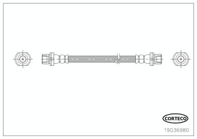 Brake Hose CORTECO 19036980