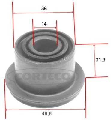 Mounting, control/trailing arm CORTECO 21652441