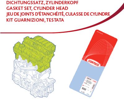 Gasket Kit, cylinder head CORTECO 418305P