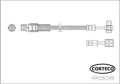 Brake Hose CORTECO 49108399