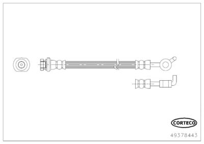 Brake Hose CORTECO 49378443