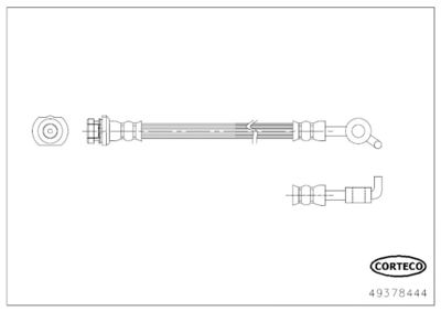 Brake Hose CORTECO 49378444