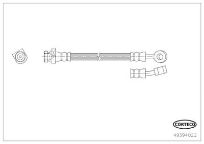 Brake Hose CORTECO 49394022