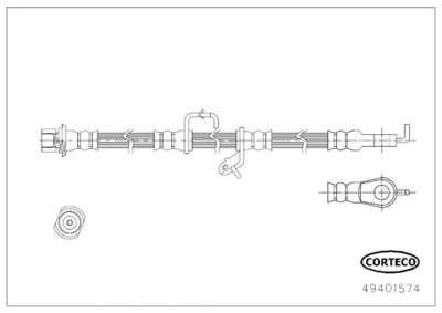Brake Hose CORTECO 49401574