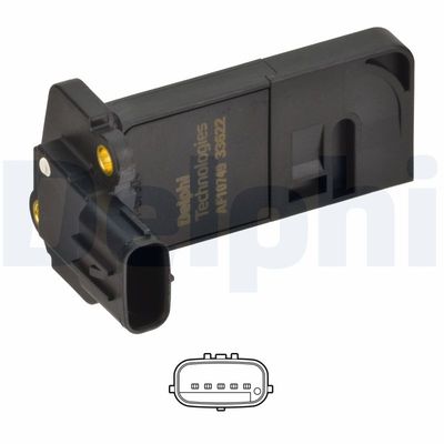 Mass Air Flow Sensor DELPHI AF10749-12B1