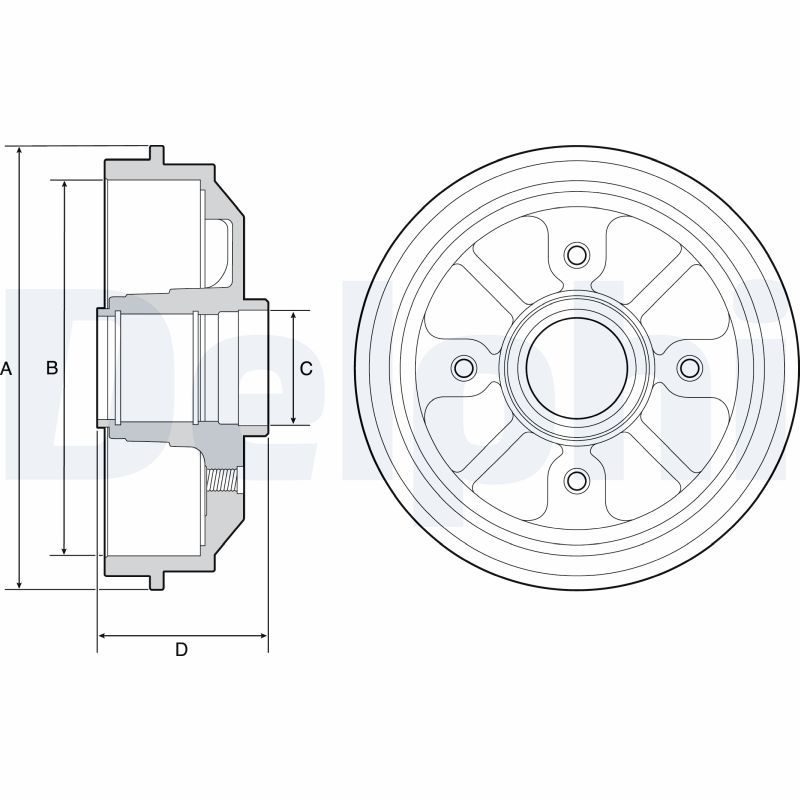 DELPHI BF282 Brake Drum