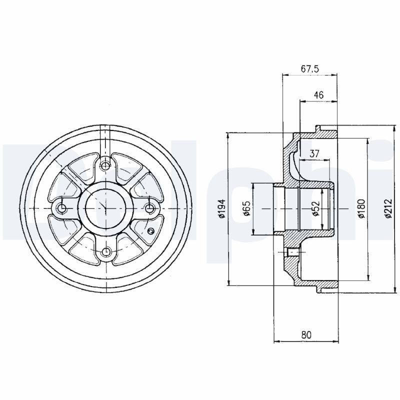 DELPHI BF324 Brake Drum
