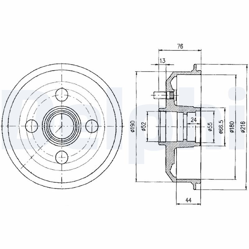 DELPHI BF329 Brake Drum