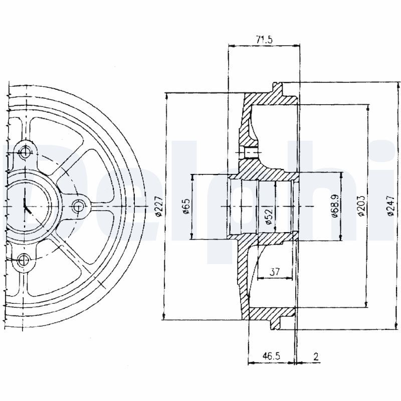 DELPHI BF392 Brake Drum