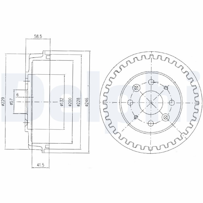 DELPHI BF396 Brake Drum