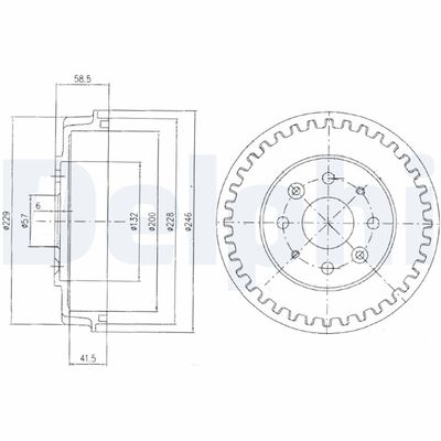 Brake Drum DELPHI BF396