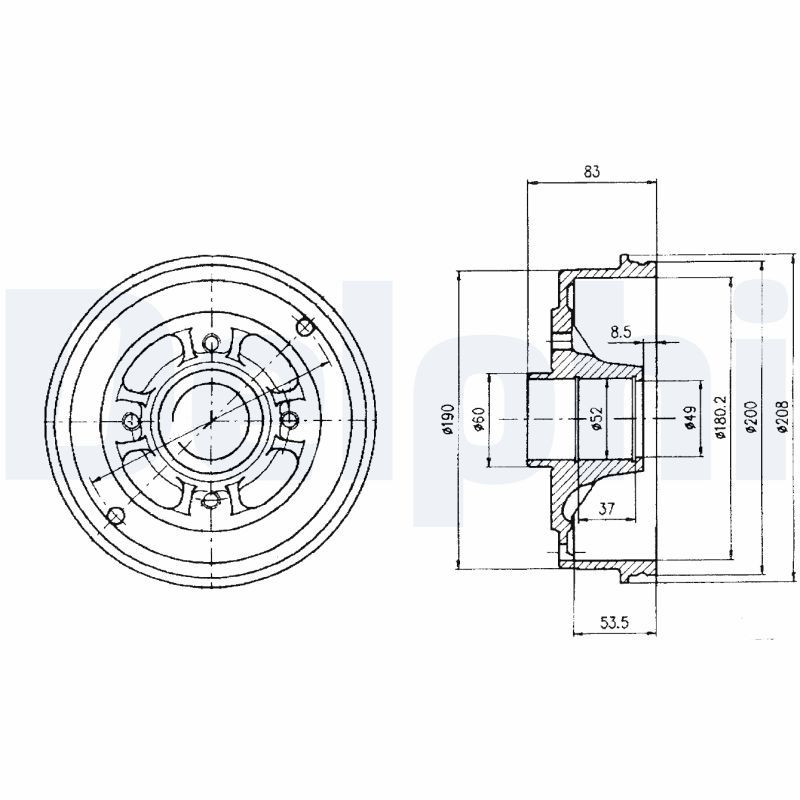 DELPHI BF426 Brake Drum
