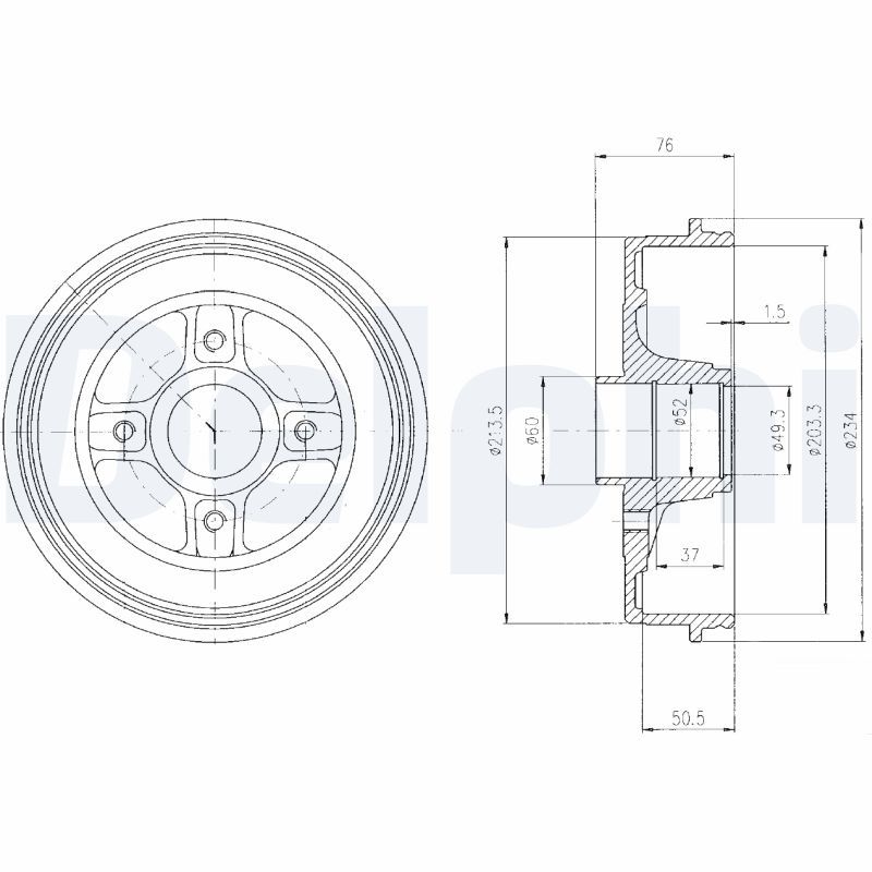 DELPHI BF480 Brake Drum