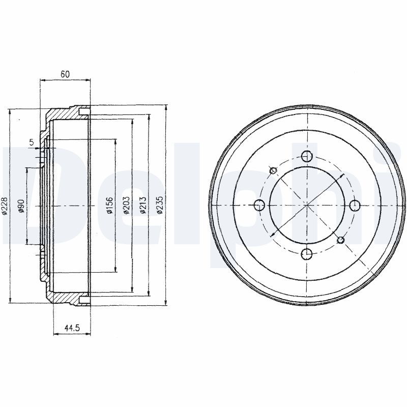 DELPHI BF497 Brake Drum