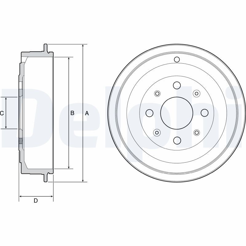 DELPHI BF502 Brake Drum