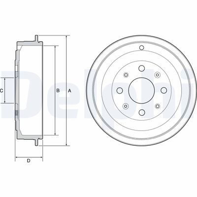 Brake Drum DELPHI BF502
