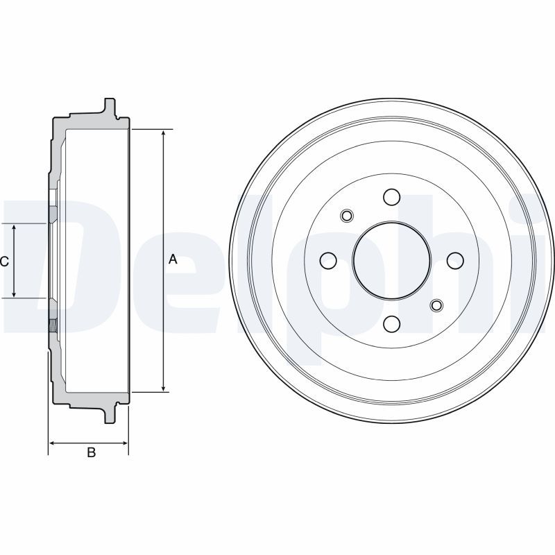 DELPHI BF528 Brake Drum