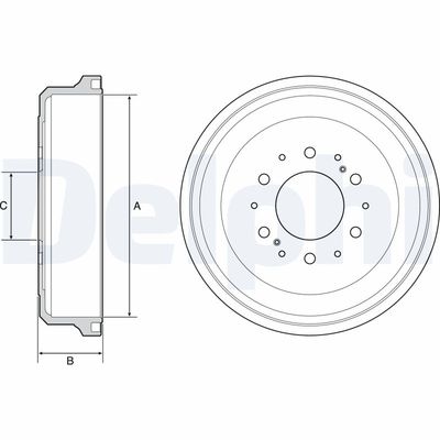 Brake Drum DELPHI BF539