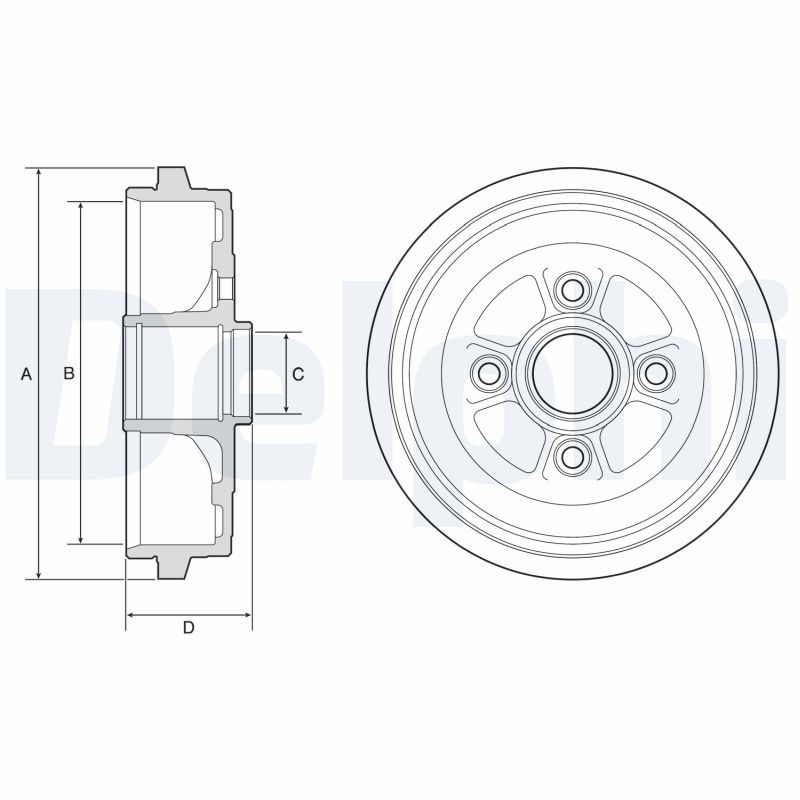 DELPHI BF574 Brake Drum