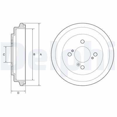 Brake Drum DELPHI BF596