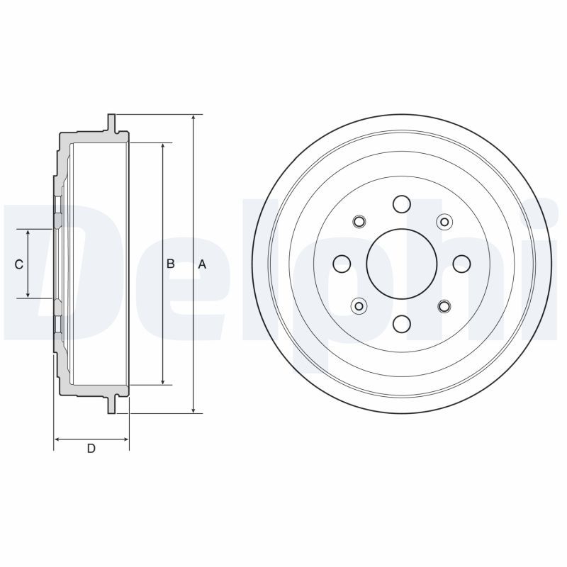 DELPHI BF619 Brake Drum