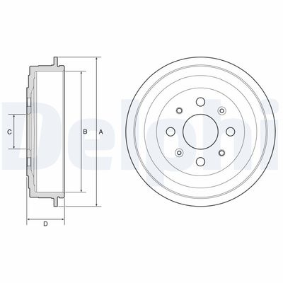 Brake Drum DELPHI BF619