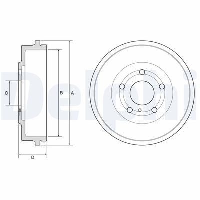 Brake Drum DELPHI BF639