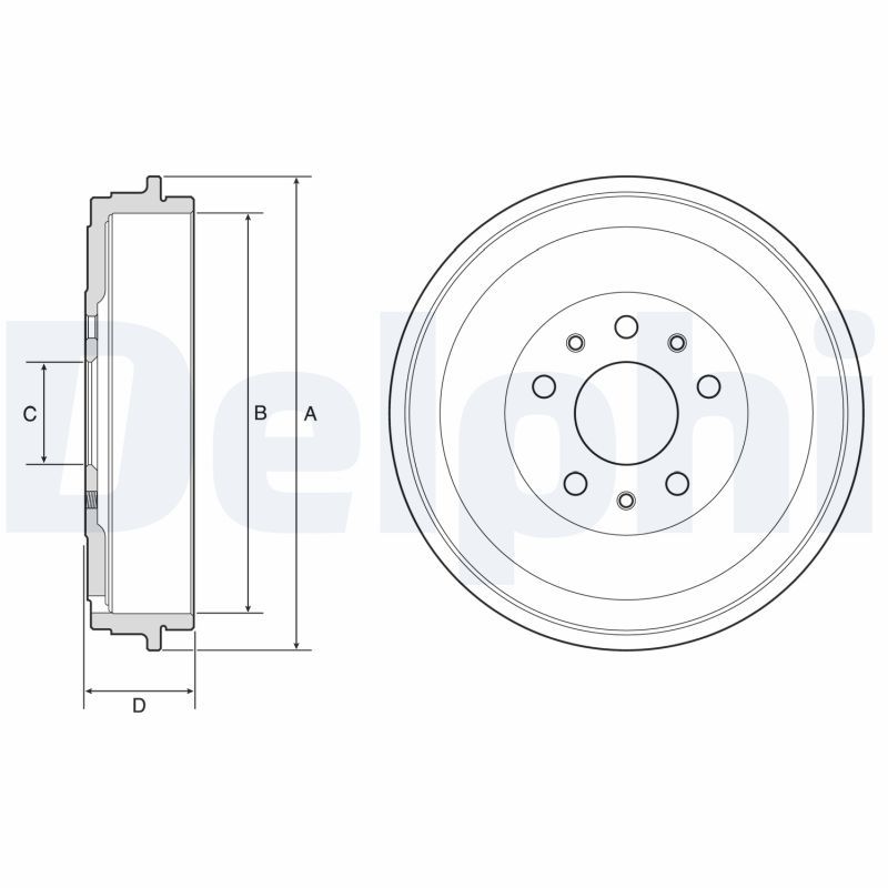 DELPHI BF767 Brake Drum