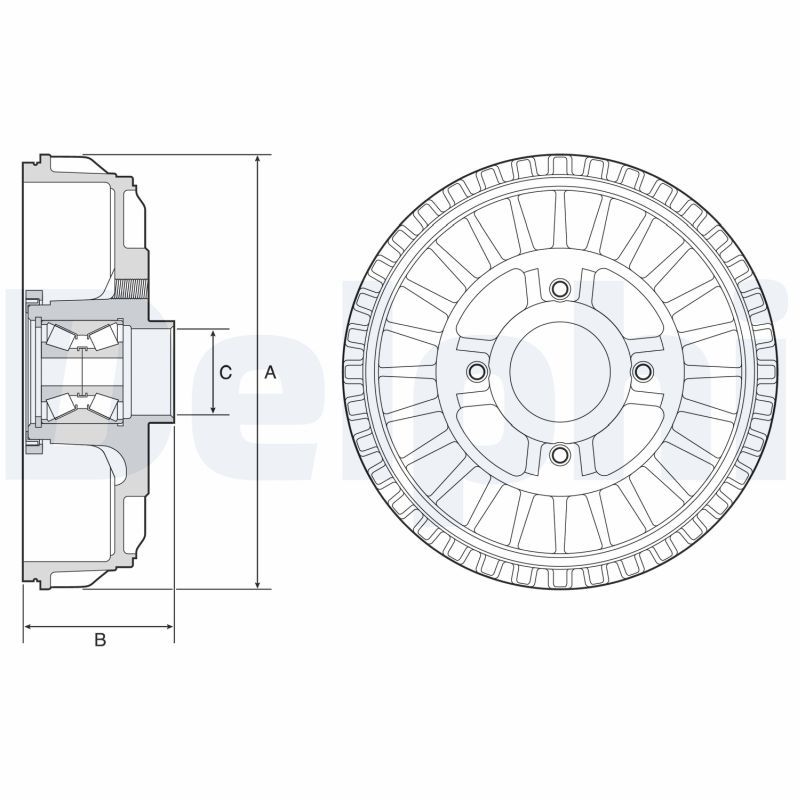 DELPHI BFR621 Brake Drum