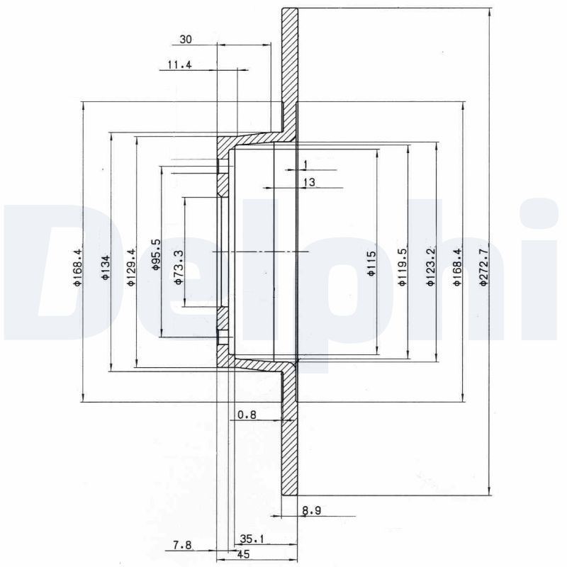 DELPHI BG2015 Brake Disc