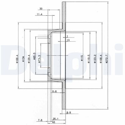 Brake Disc DELPHI BG2015