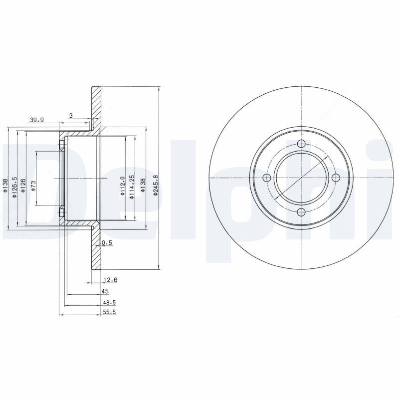 DELPHI BG2069 Brake Disc