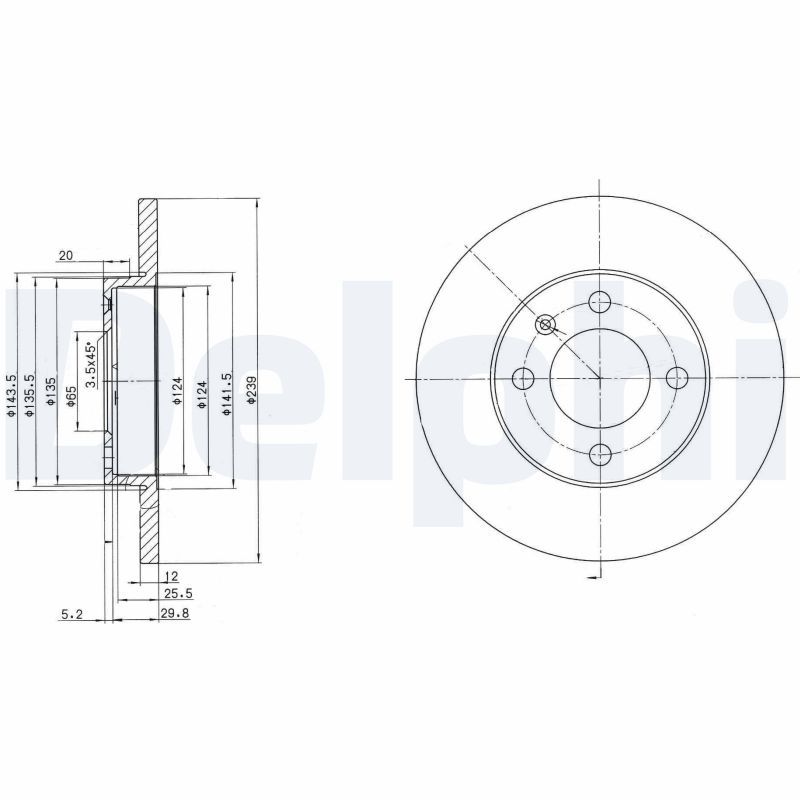 DELPHI BG2116C Brake Disc