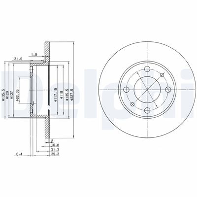 Brake Disc DELPHI BG2147