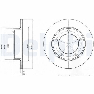 Brake Disc DELPHI BG2208