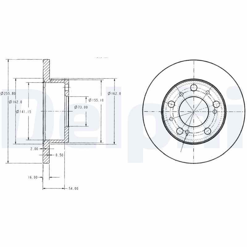 DELPHI BG2253 Brake Disc
