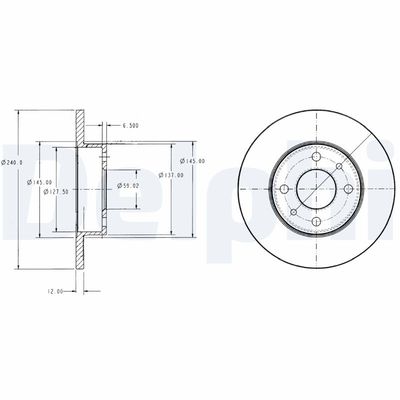 Brake Disc DELPHI BG2313