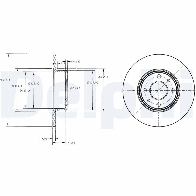 DELPHI BG2322 Brake Disc