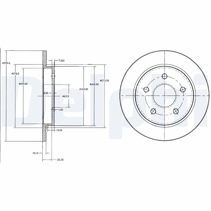 DELPHI BG2332 Brake Disc