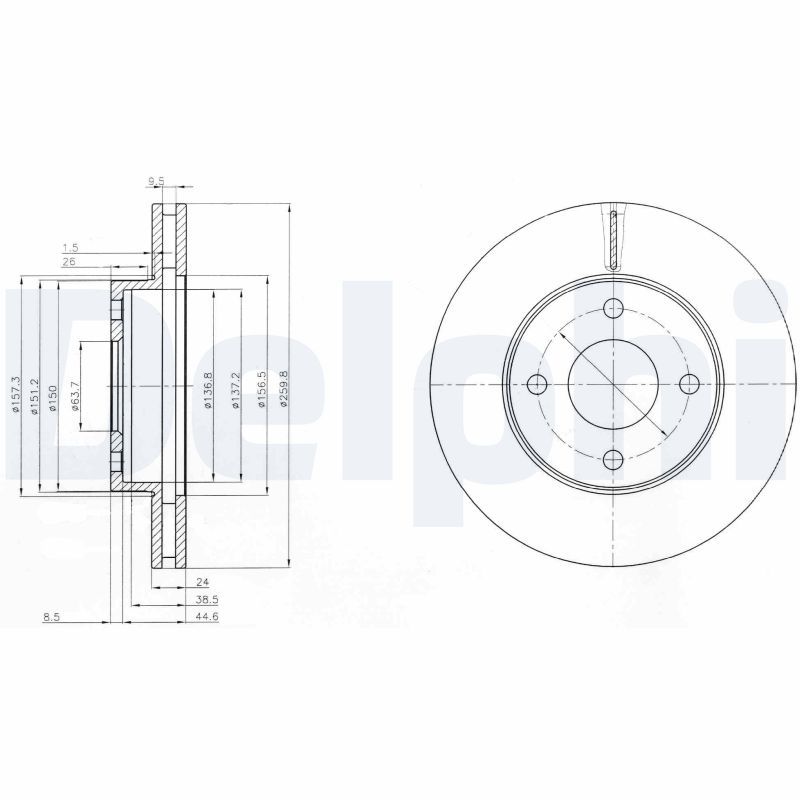 DELPHI BG2350 Brake Disc