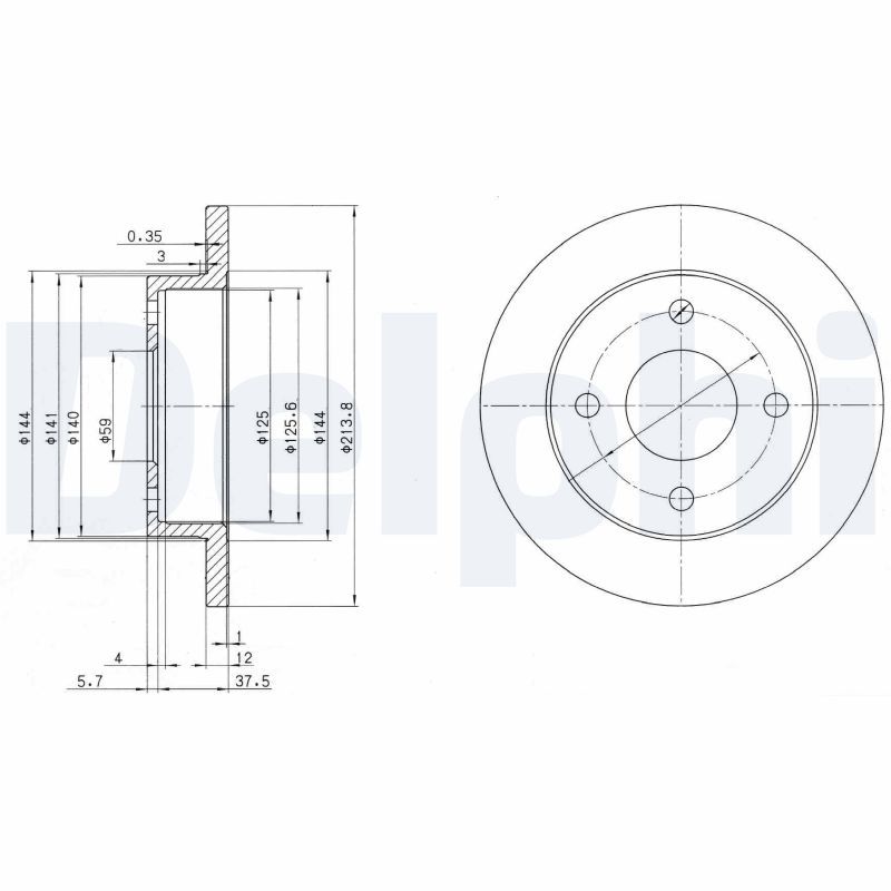 DELPHI BG2357 Brake Disc