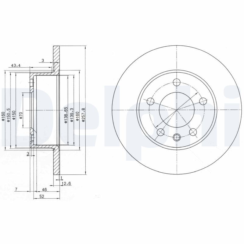 DELPHI BG2380 Brake Disc