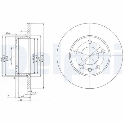 Brake Disc DELPHI BG2380