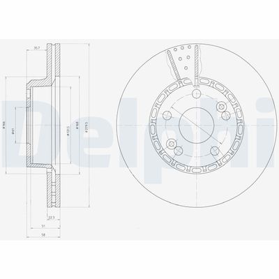Brake Disc DELPHI BG2449